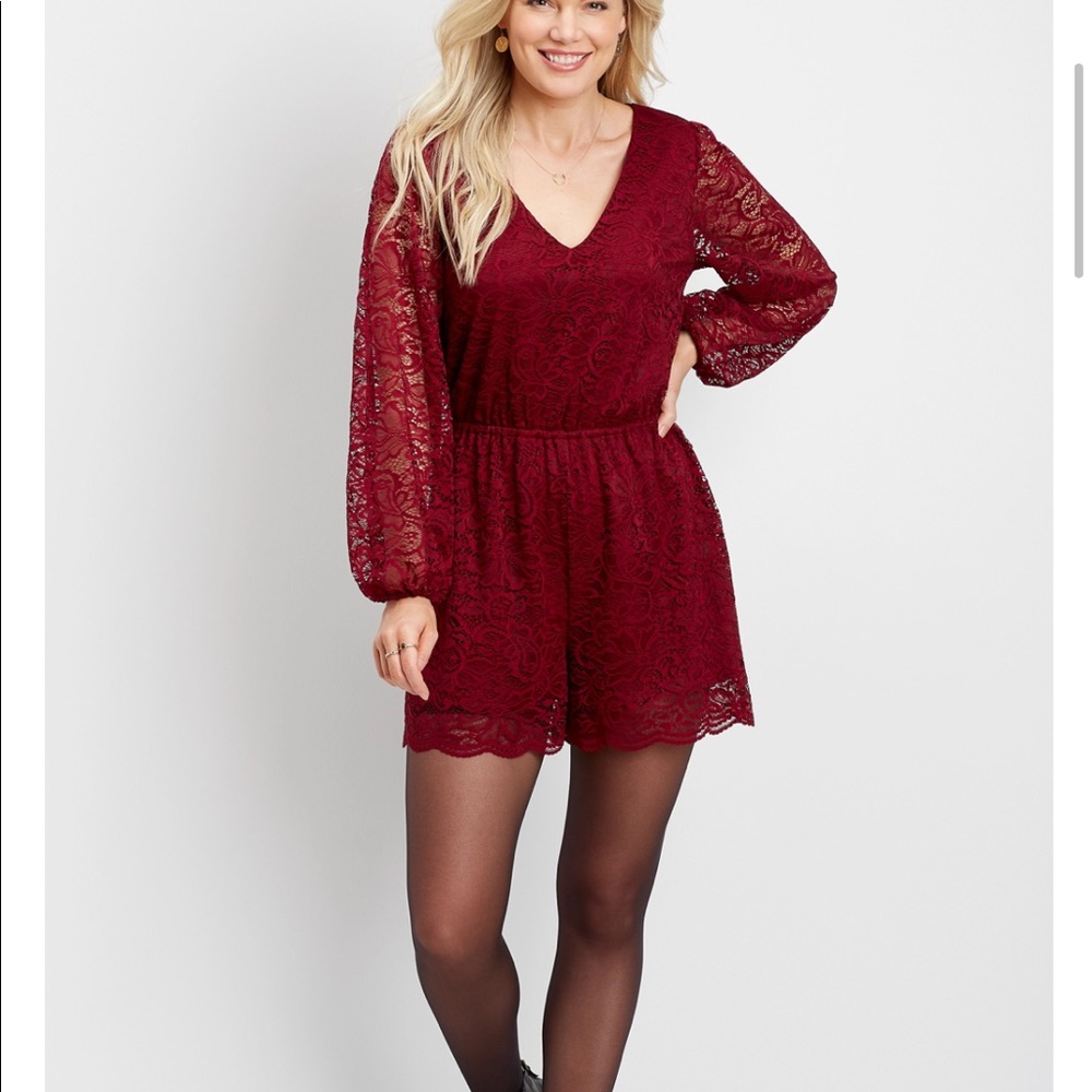 Maroon Romper - Picture 4 of 4